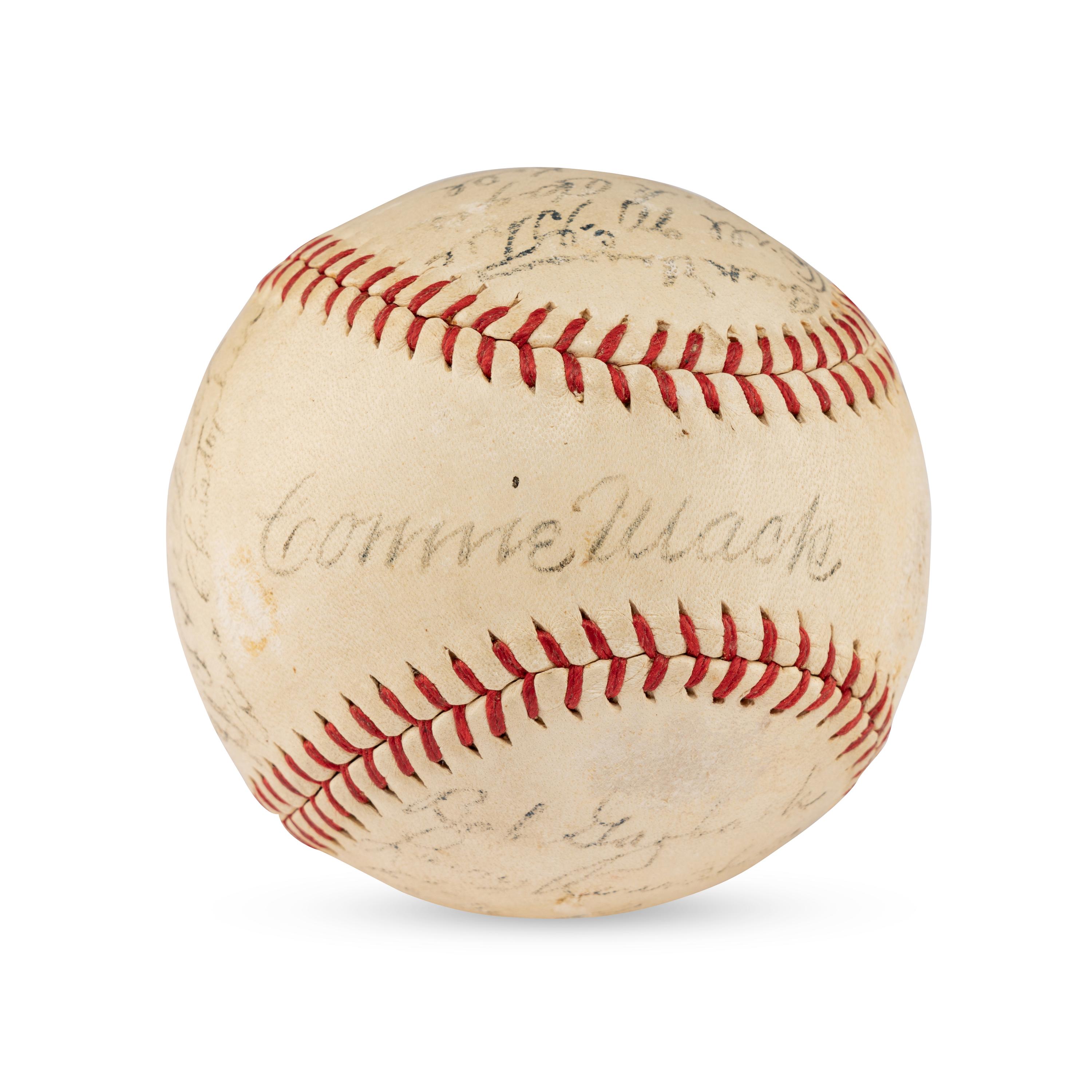 A 1944 Philadelphia Athletics Team Signed Autograph Baseball Featuring Connie Mack (Beckett Authentication Services Letter of Authenticity)