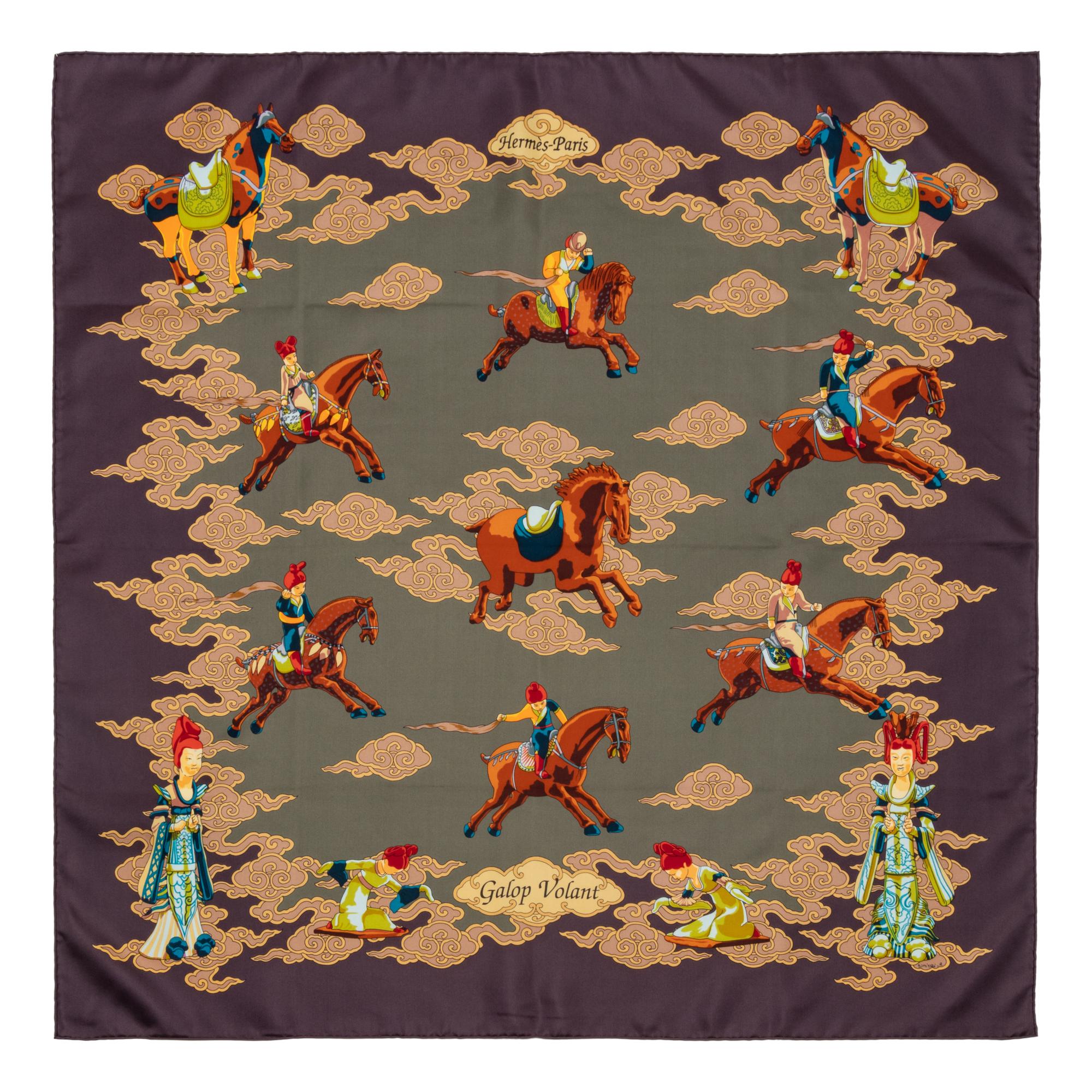 Two Hermès 90cm Silk Scarf, Carré