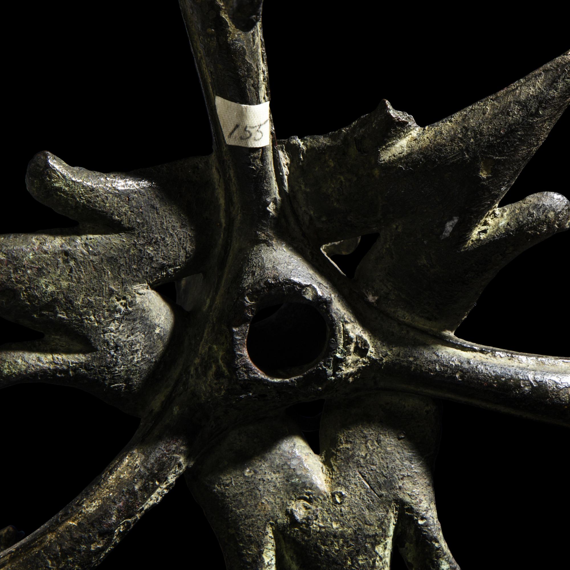 A Byzantine Bronze Candelabrum Base