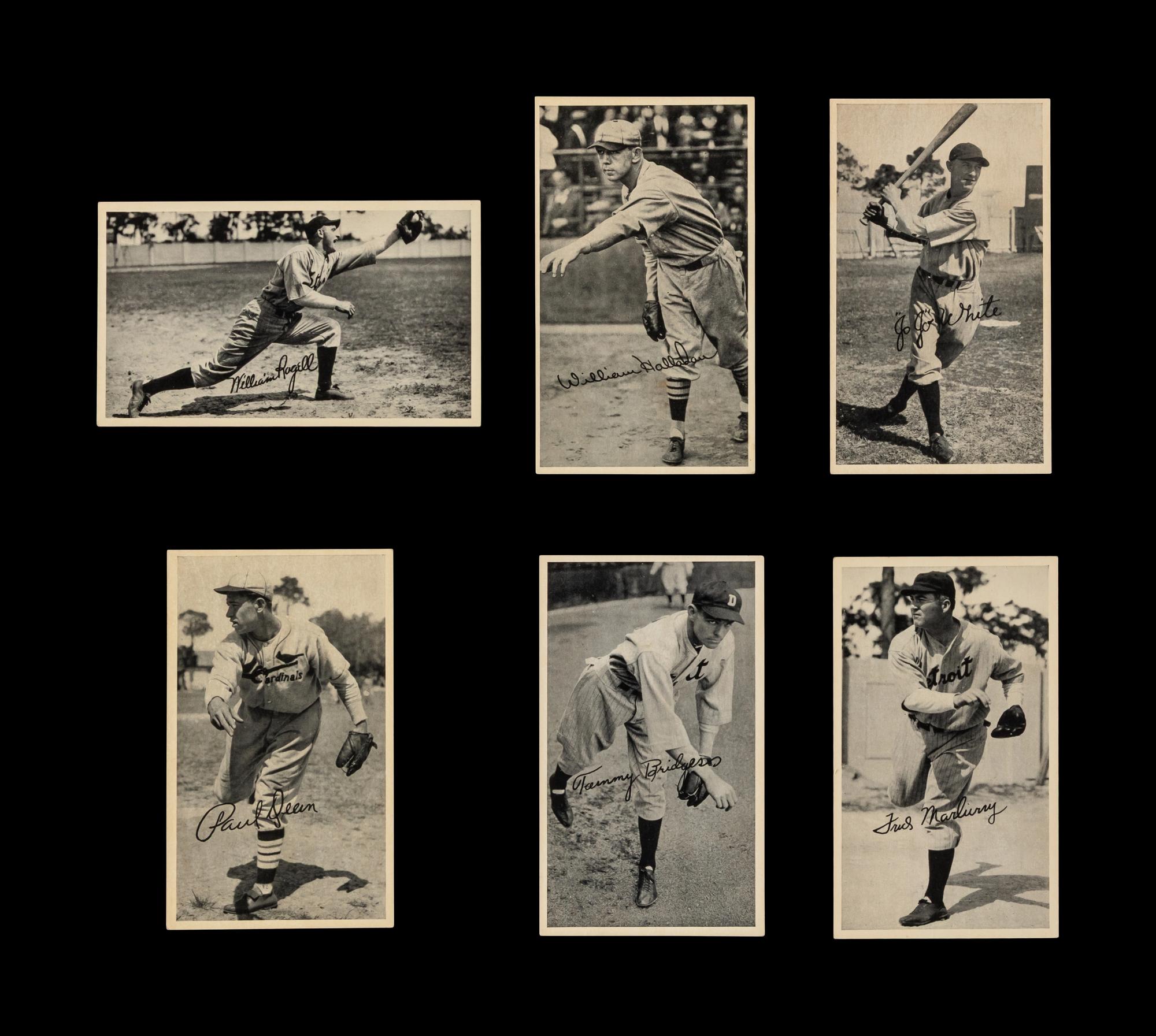 A Collection of 1934 Gold Medal Flour Premiums R313A Baseball Cards (6)