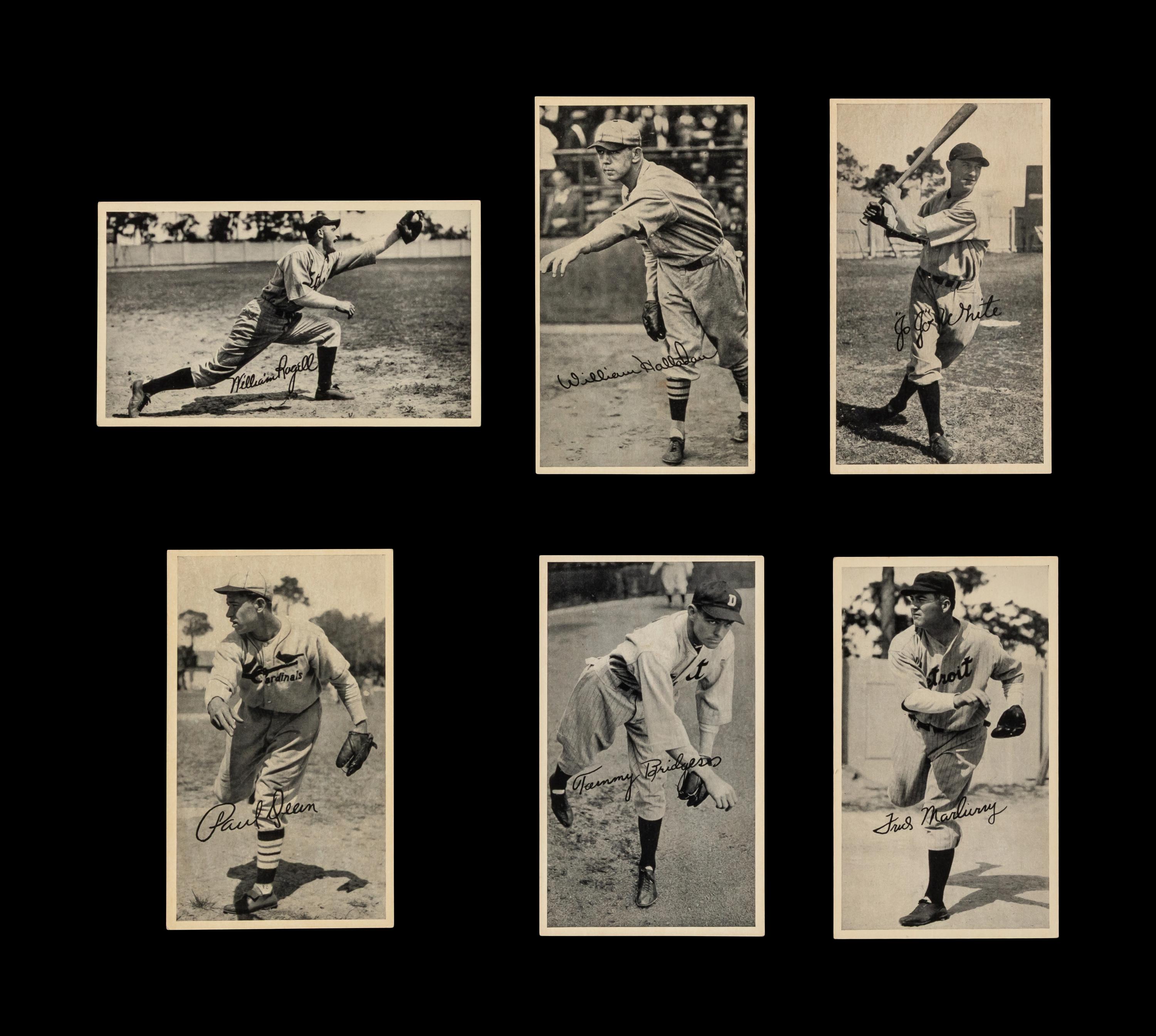 A Collection of 1934 Gold Medal Flour Premiums R313A Baseball Cards (6)