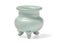 A Small Chinese Junyao Style Tripod Incense Burner