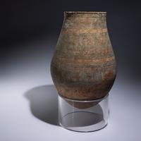 An Egyptian Blue-Painted Terracotta Jar
