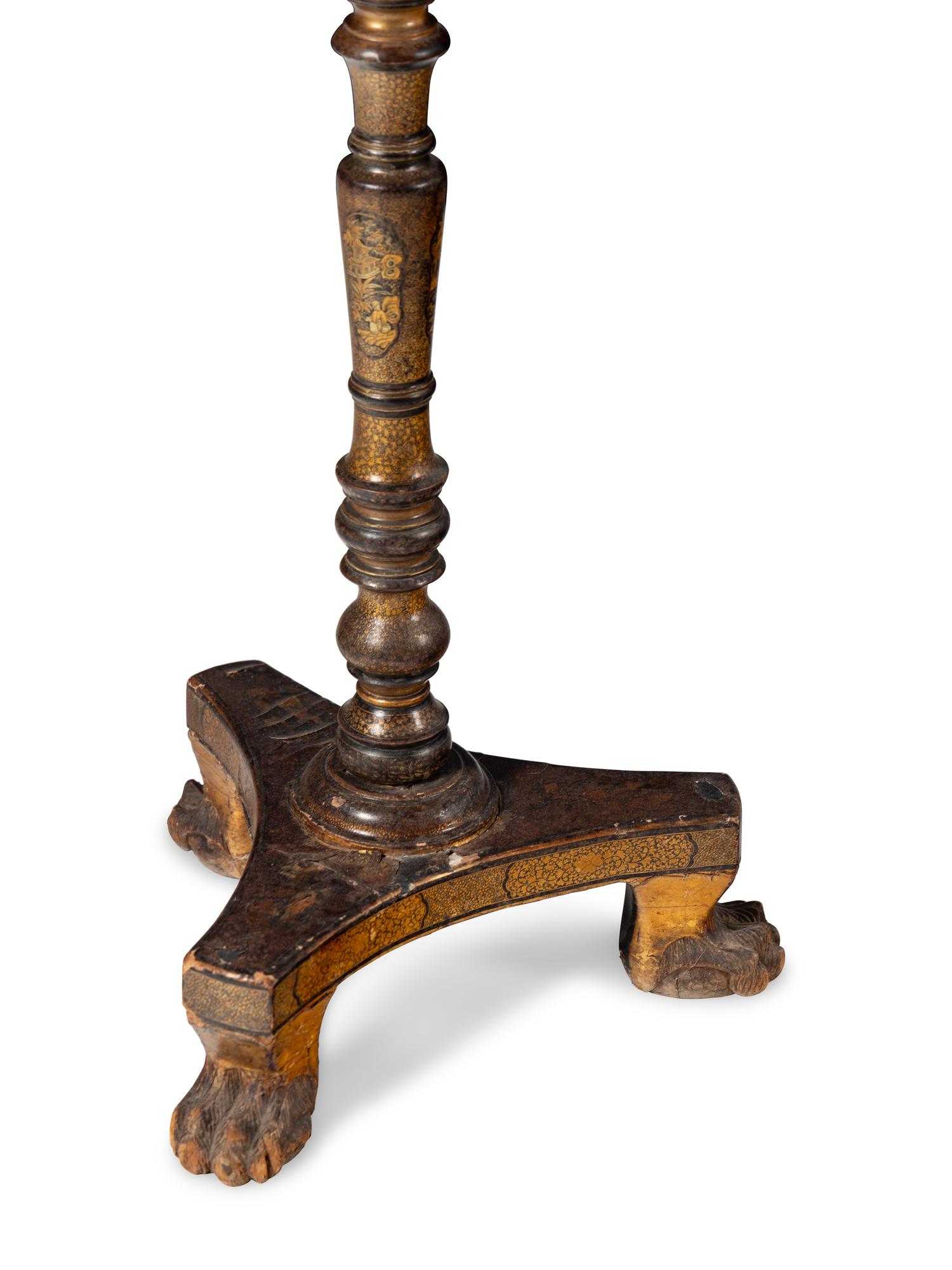 A Chinese Export Lacquer End Table