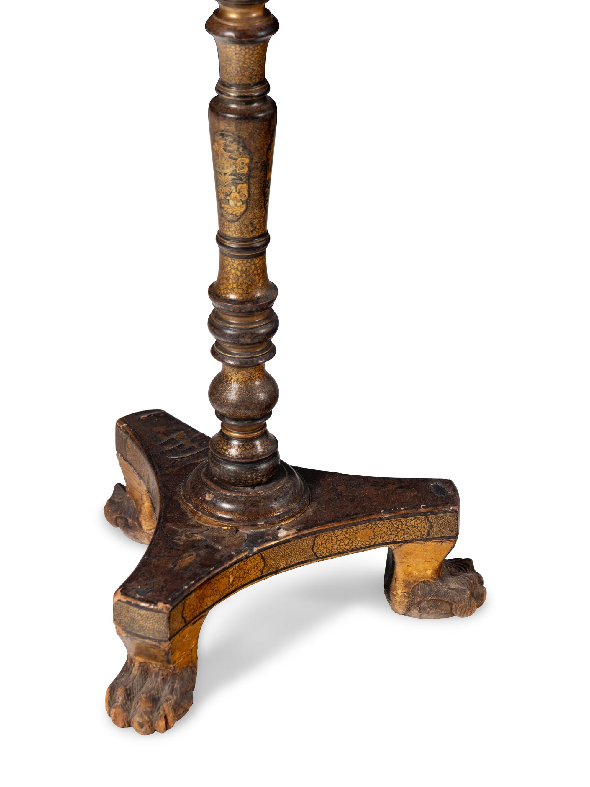 A Chinese Export Lacquer End Table