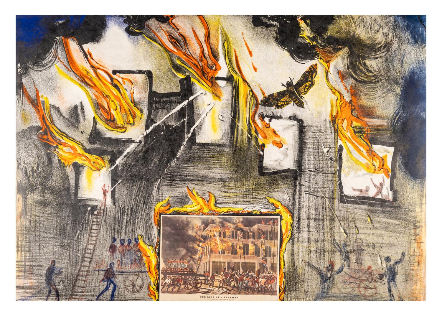 Five Prints from Currier & Ives as Interpreted by Salvador Dali (including New York Central Park Winter; American Trotting Horses No. 2; Les Fleurs et Fruits; American Yachting Scene; Fire! Fire! Fire!)