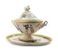 An Italian Porcelain Tureen and Tray