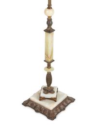 An Aesthetic Movement Bronze and Onyx Floor Lamp
