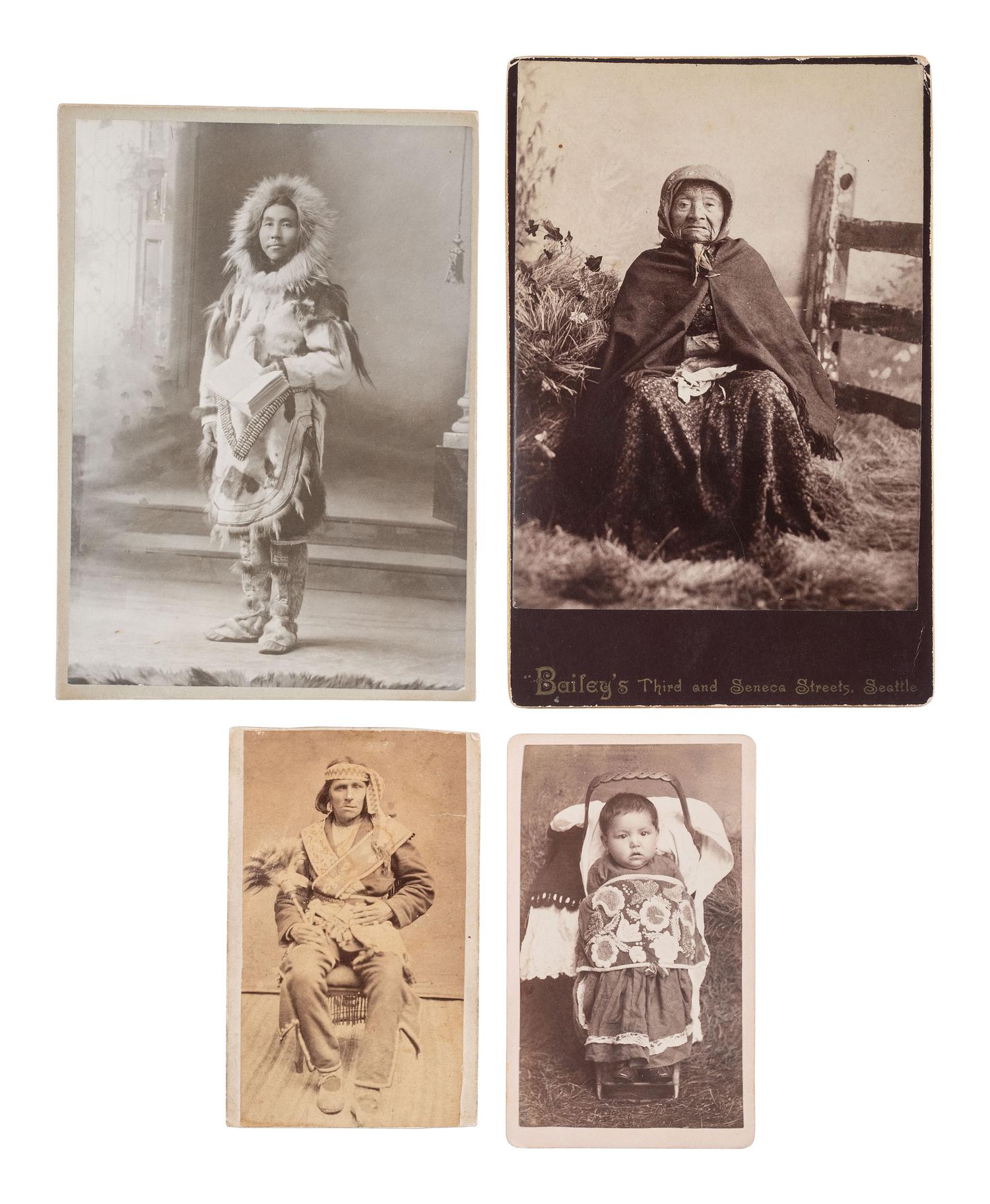 [NATIVE AMERICANS - LATE INDIAN WARS]. 7 photographs, incl. views of Sitka, Alaska, by LAROCHE.