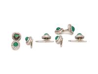 EMERALD AND DIAMOND DRESS SET