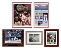 A Large Group of Pete Rose Items Including Multiple Autographs and Full Ticket from 4,192 Career Hit Game,