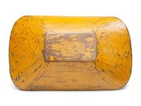 A Rare Yellow Paint Decorated Wooden Bowl