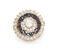 A 14 Karat Yellow Gold and Diamond Ring, 7.90 dwts.