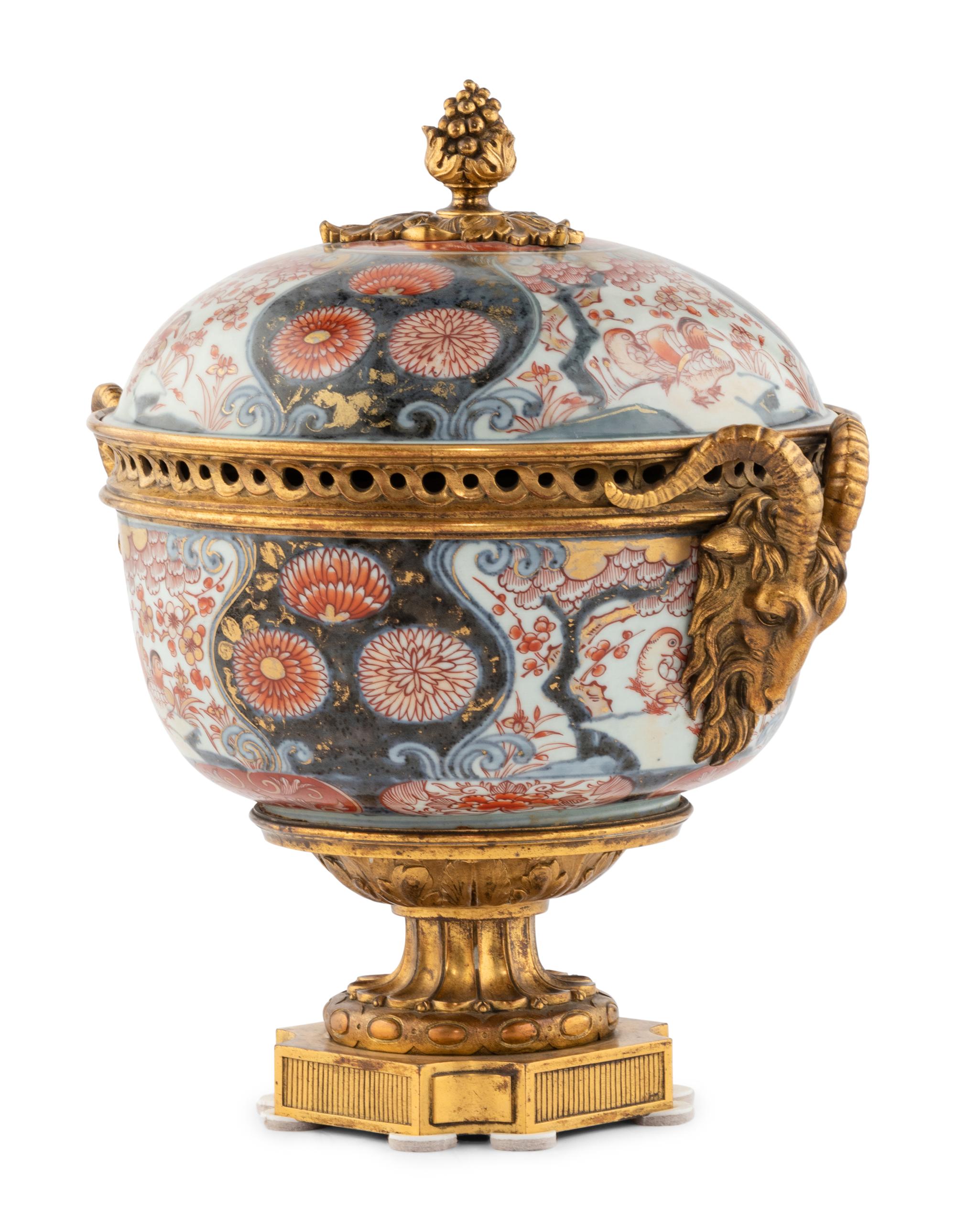 A Gilt Bronze Mounted Japanese Imari Porcelain Bowl