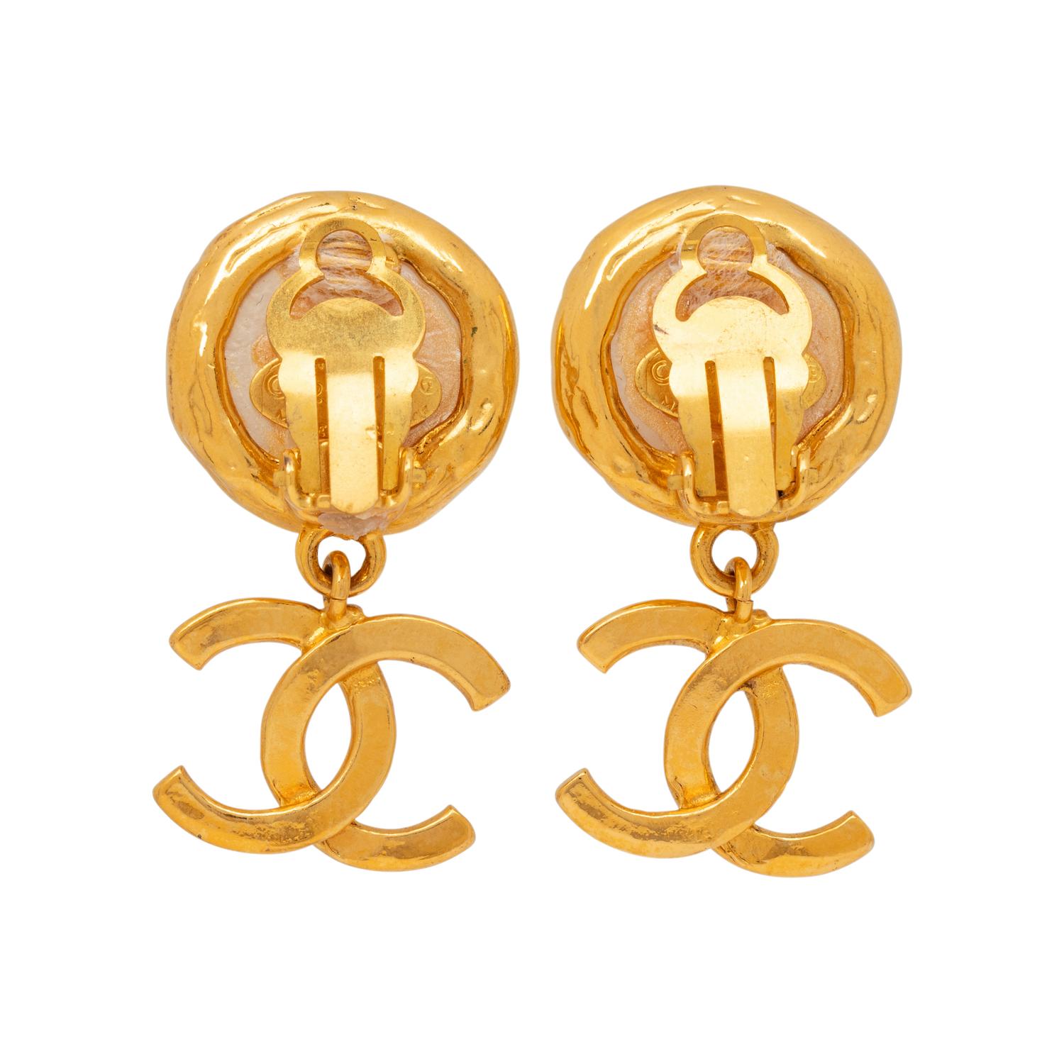 Chanel, CC Drop Ear Clips