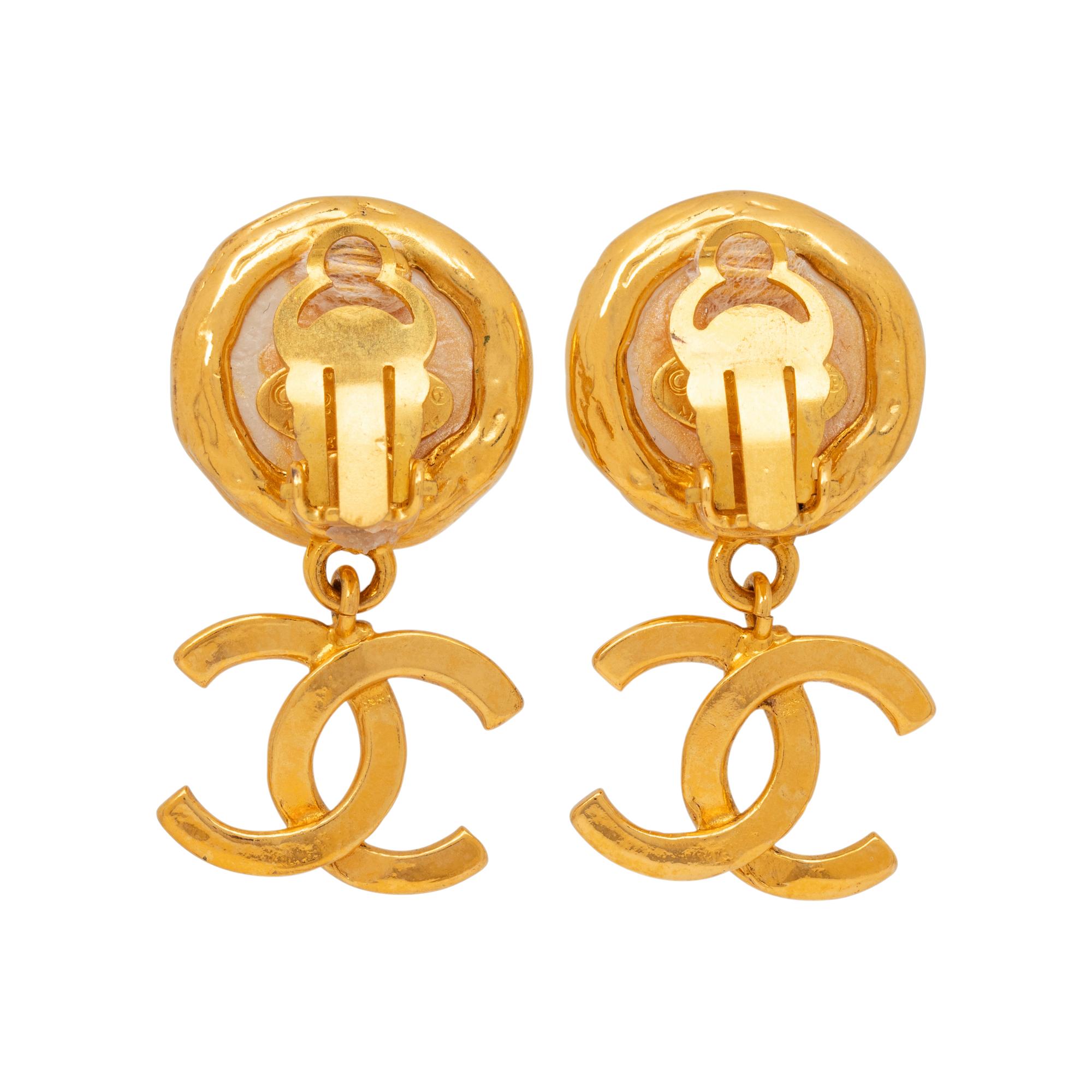 Chanel, CC Drop Ear Clips