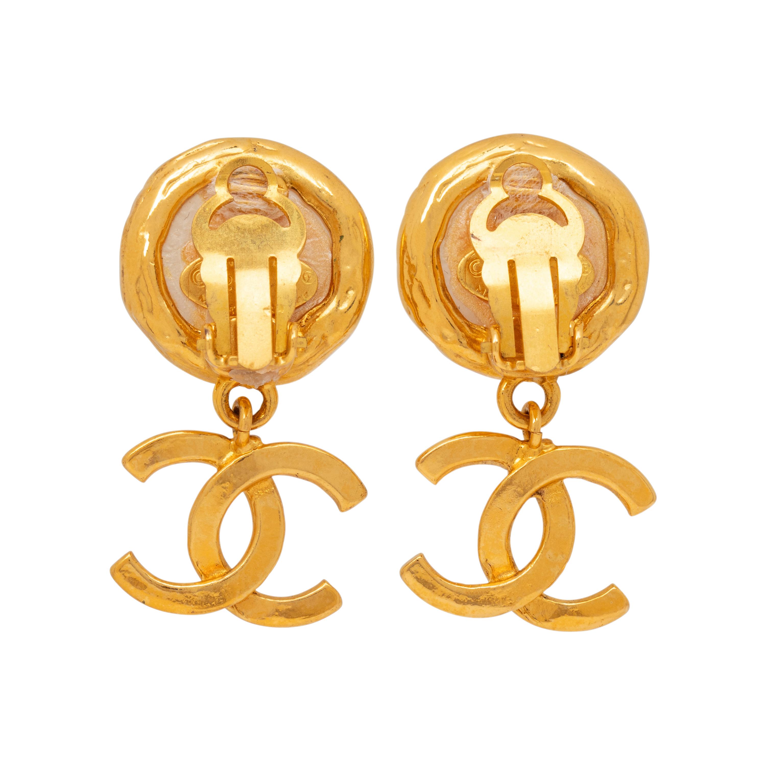 Chanel, CC Drop Ear Clips