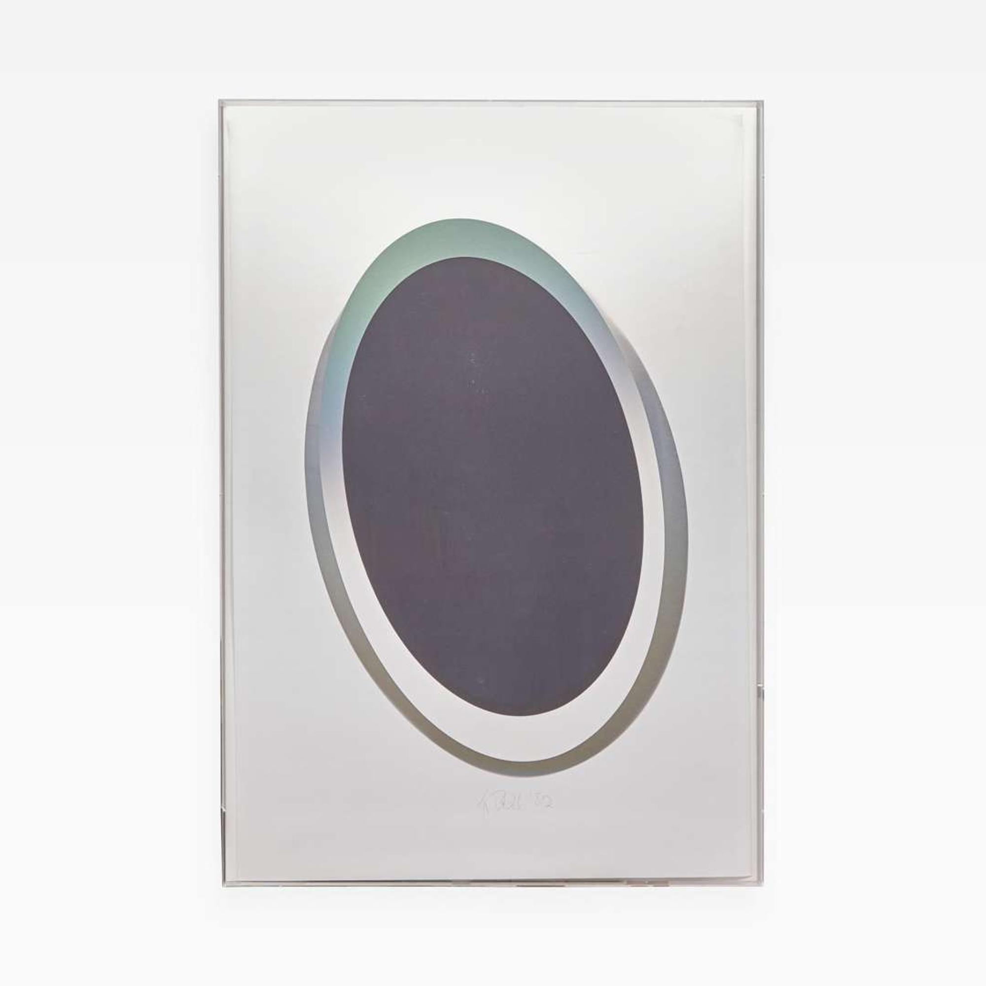 Larry Bell (American, b. 1939) ELIN 54 (Ellipse with insert) from Vapor Drawings Series