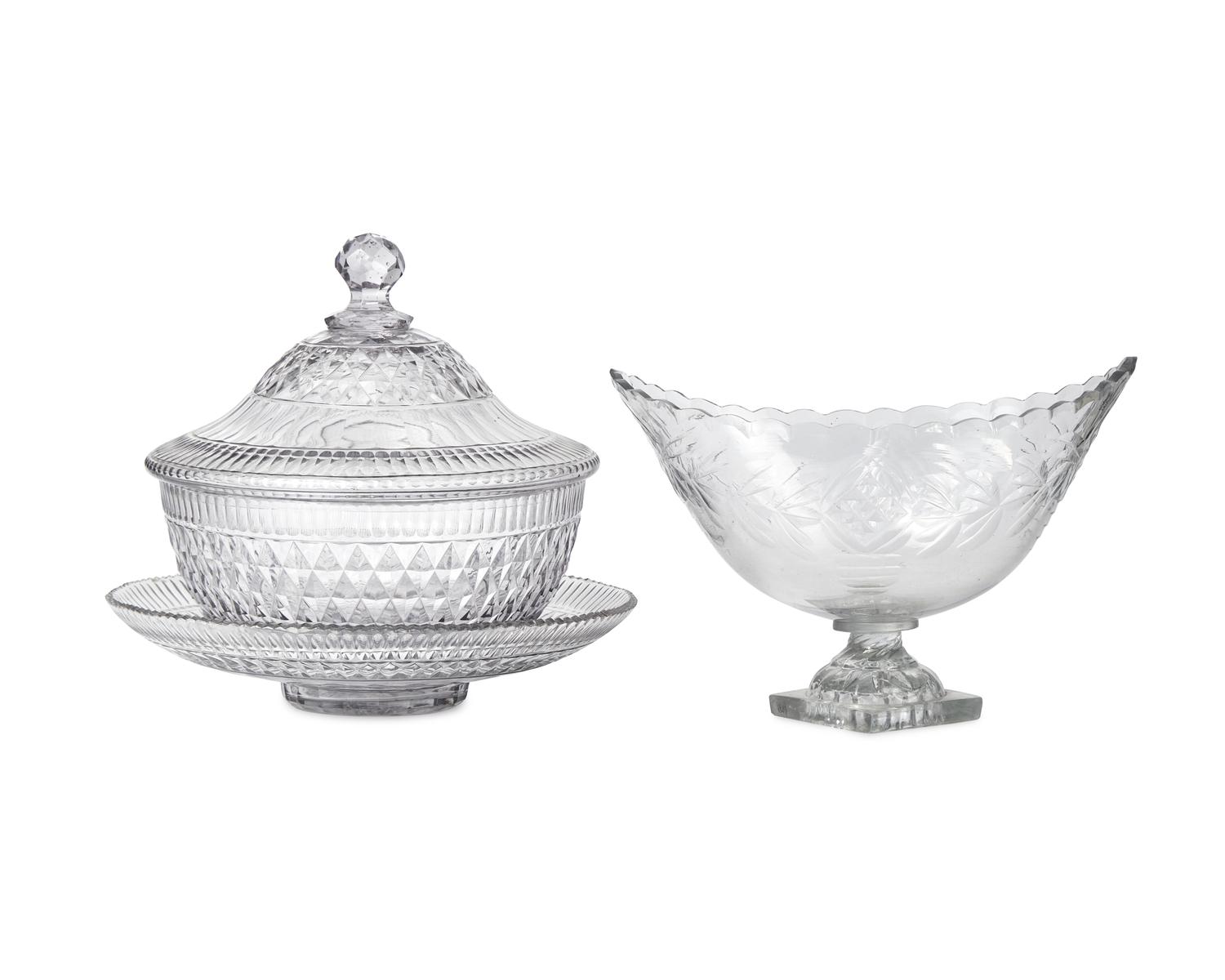 A Group of Anglo-Irish Cut-Glass Tablewares