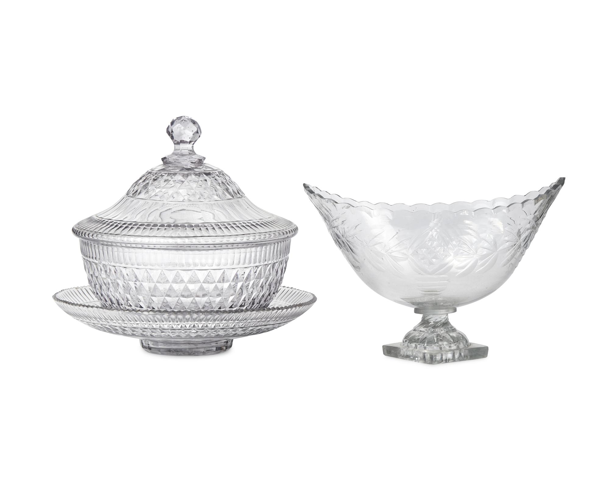 A Group of Anglo-Irish Cut-Glass Tablewares