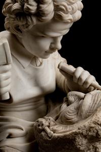 An Italian Marble Figure of a Young Sculptor