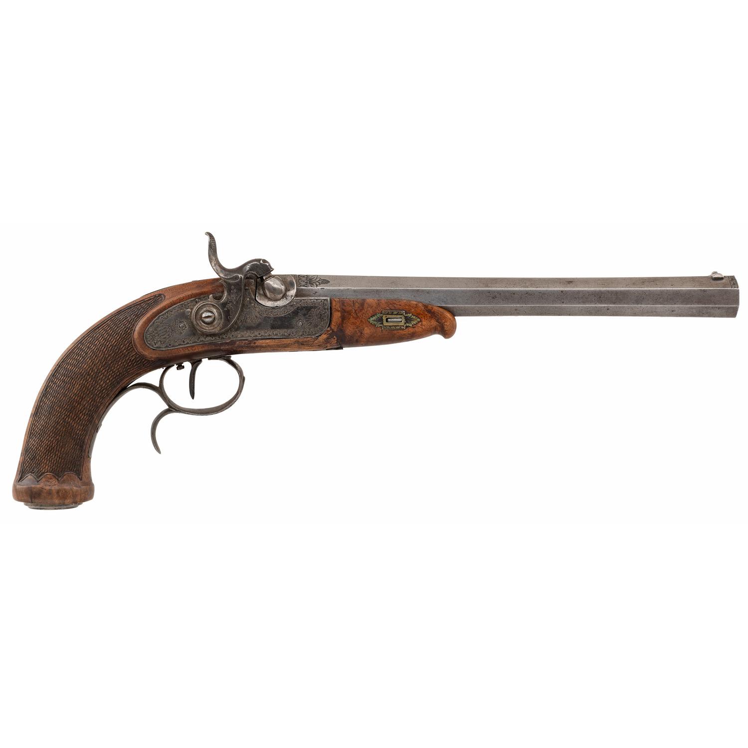 19th Century French Percussion Target Pistol