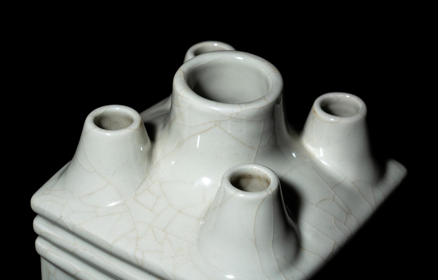 A Chinese Celdaon Glazed Cong Vase