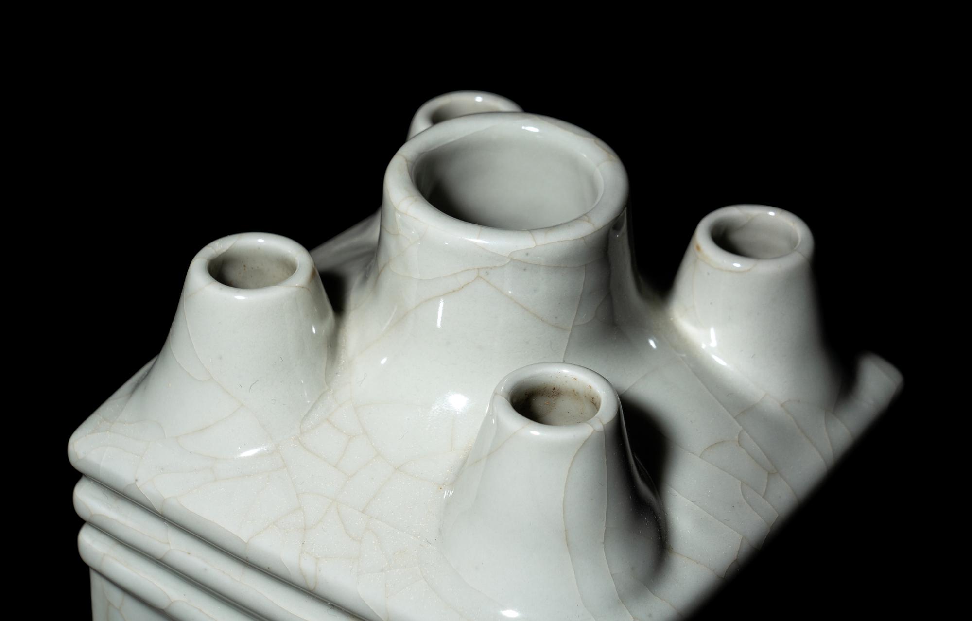 A Chinese Celdaon Glazed Cong Vase