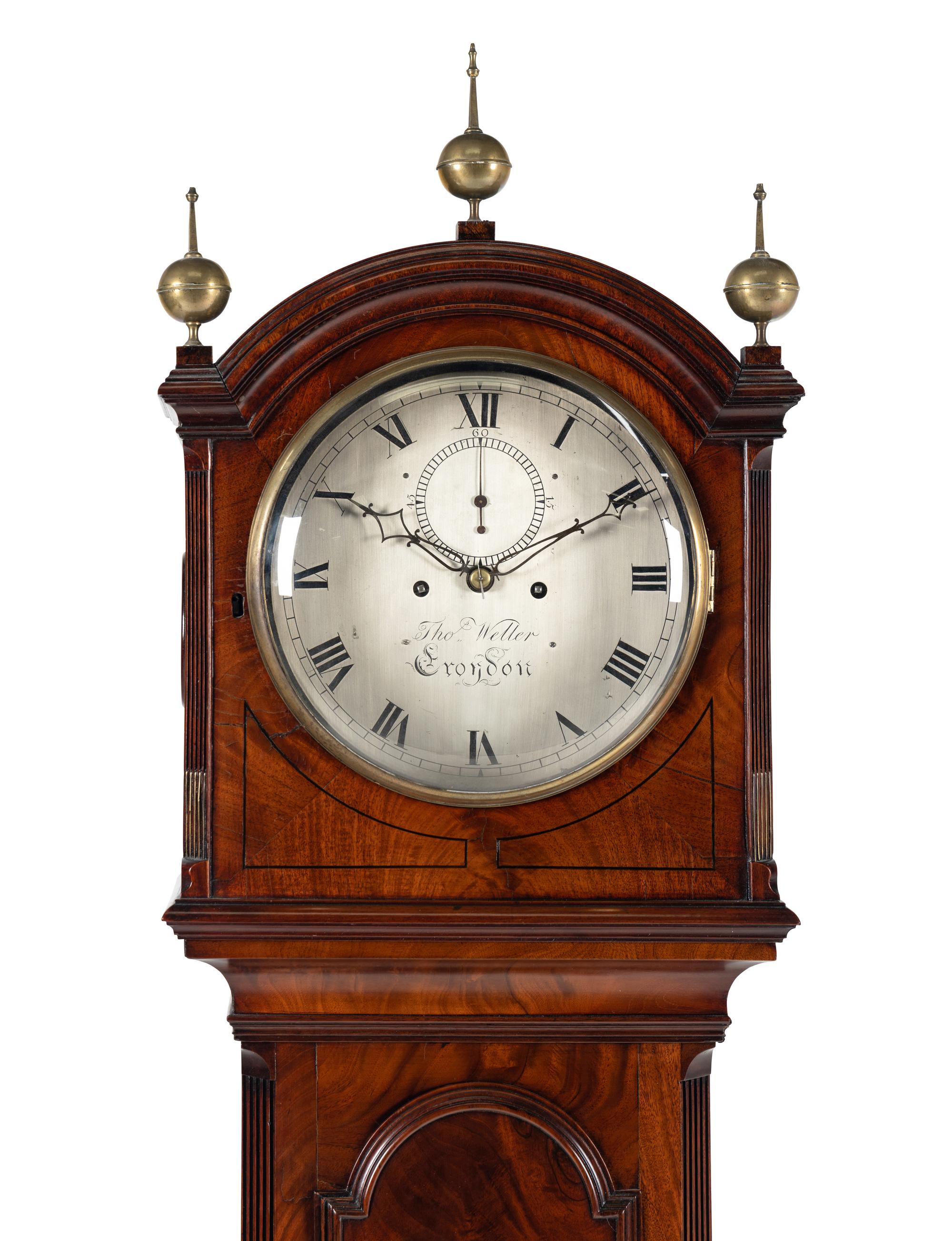 A Regency Mahogany Longcase Clock