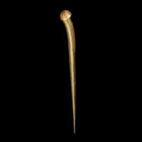 A Chinese Gold 'Longevity' Hairpin, Tongzan, Late Ming Dynasty 明晚期 滇式壽字紋金長簪