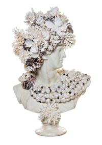 A Grotto Style Faux Marble Bust Height 38 inches. — 20TH CENTURY