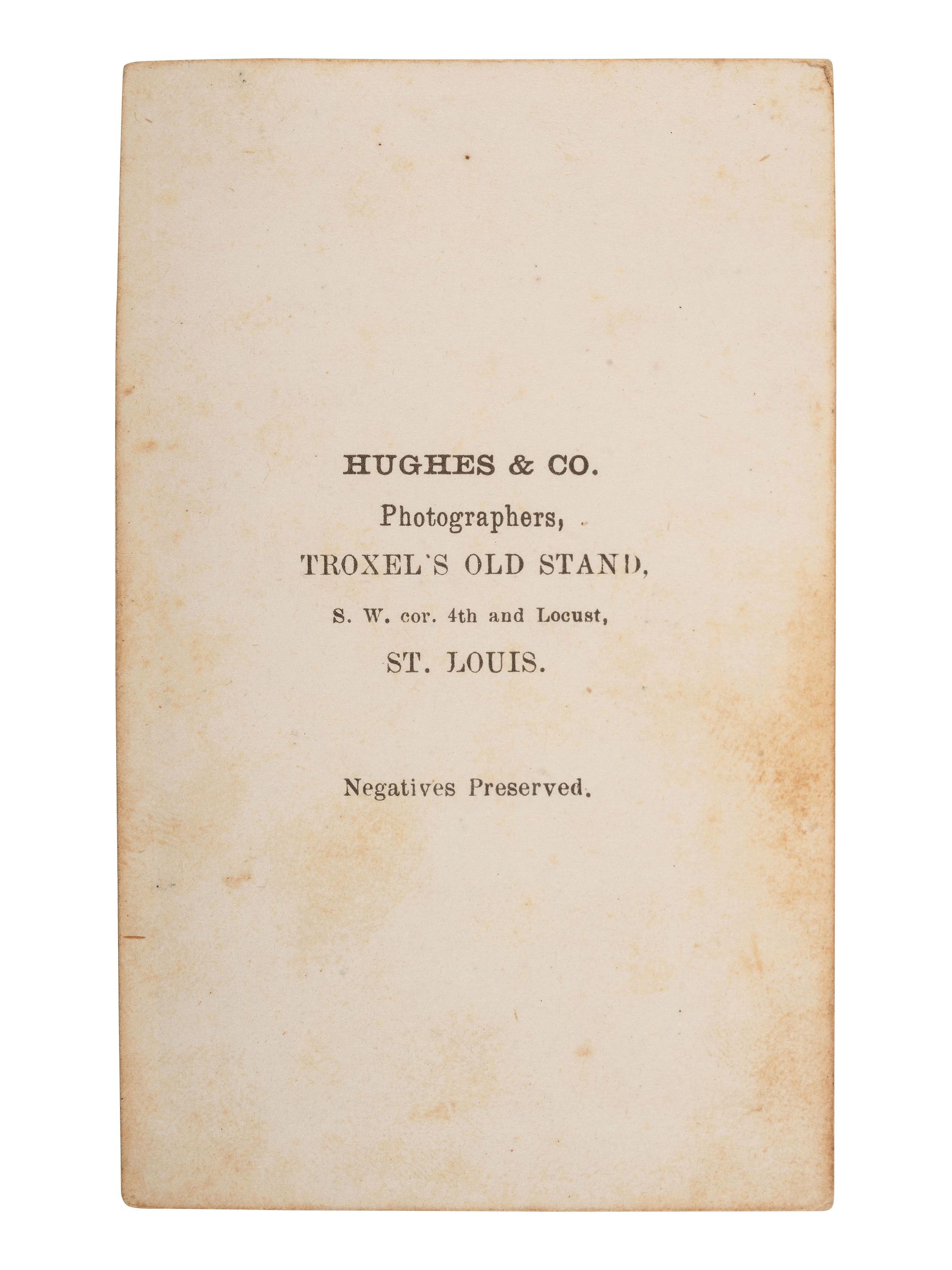 [MUSIC] -- [McKOY, Millie and Christine (1851-1912)]. HUGHES & Co., photographers. CDV of the famous conjoined twins from North Carolina. St. Louis, ca 1860s.