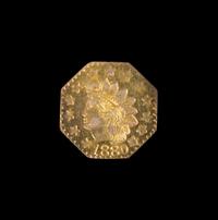 A United States 1880 Octagonal Indian Head: California Half-Dollar Gold Token