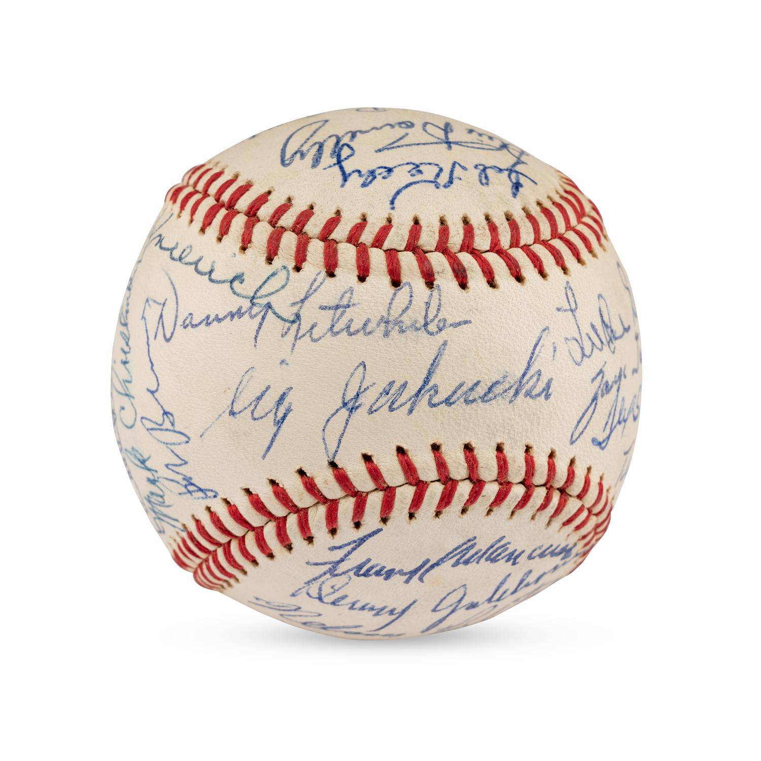 A 1944 St. Louis Cardinals and St. Louis Browns World Series Reunion Signed Baseball (Beckett Authentication Services Letter of Authenticity)
