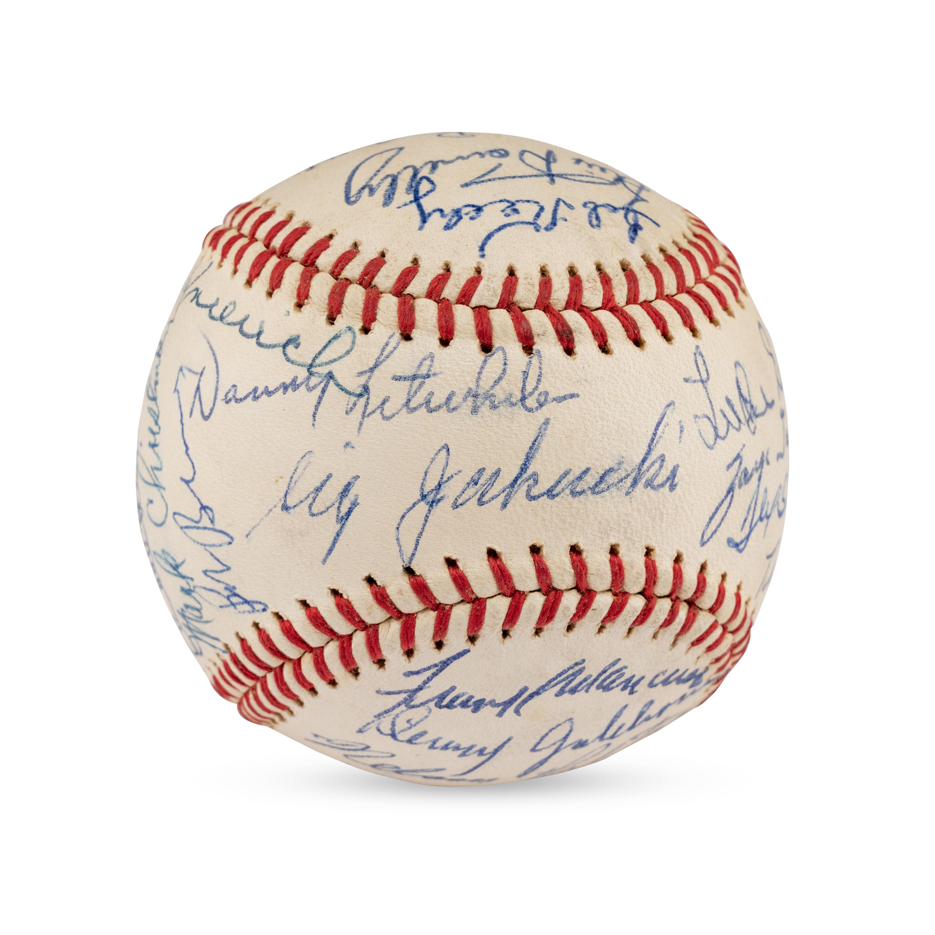 A 1944 St. Louis Cardinals and St. Louis Browns World Series Reunion Signed Baseball (Beckett Authentication Services Letter of Authenticity)