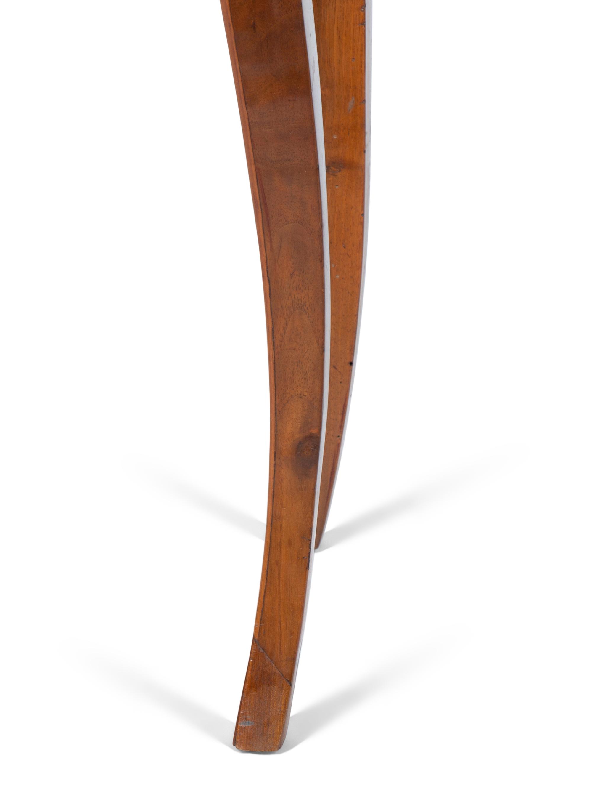 An Italian Burl Walnut Table with a Specimen Marble Top