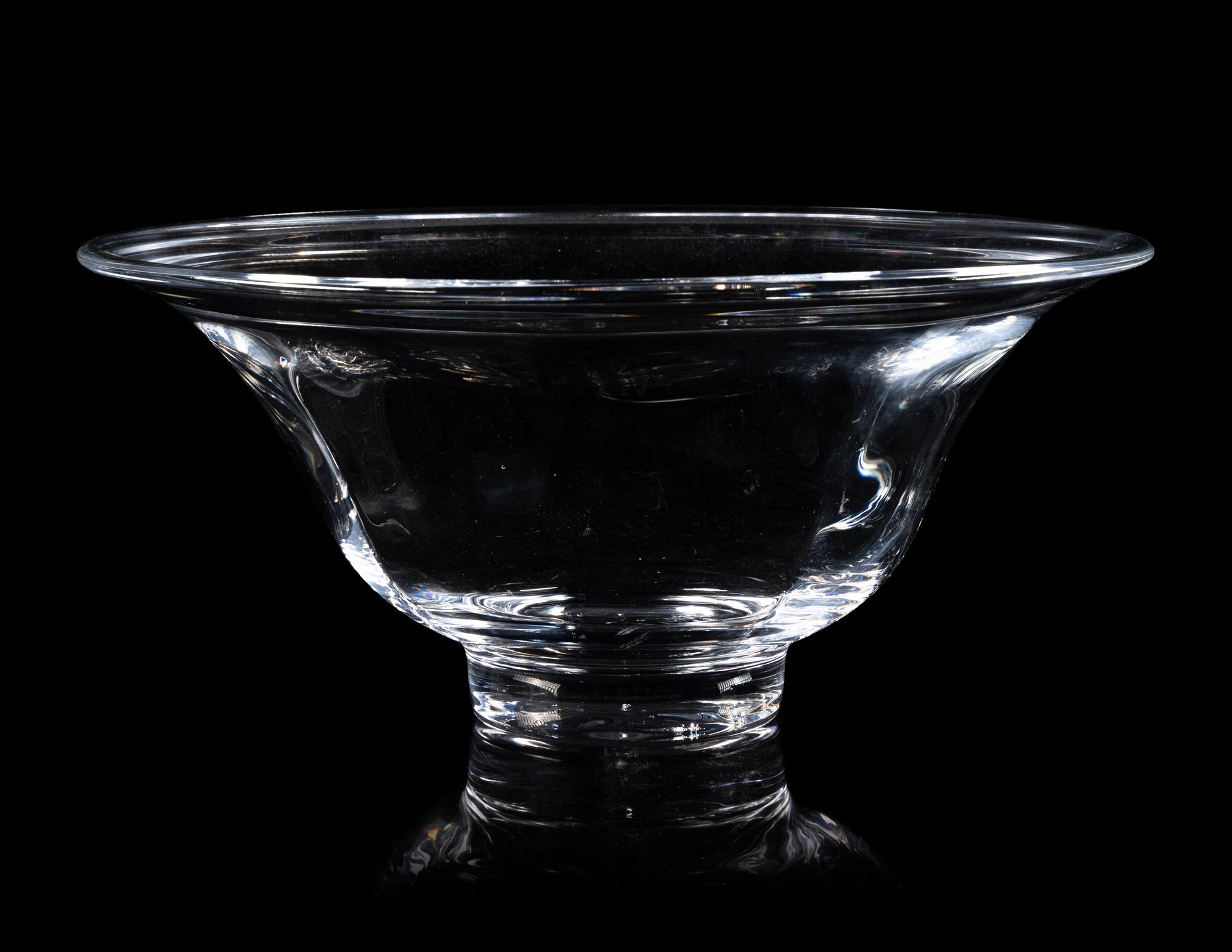A Large Simon Pearce Glass Centerpiece Bowl