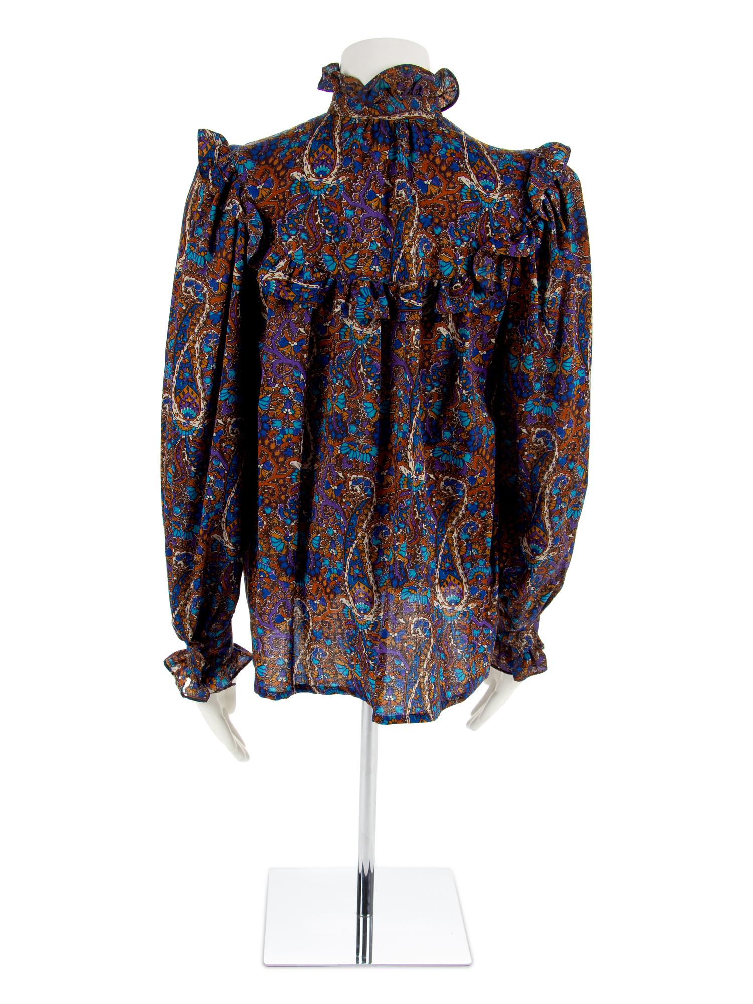 Two Saint Laurent Rive Gauche Blouses, 1980-90s