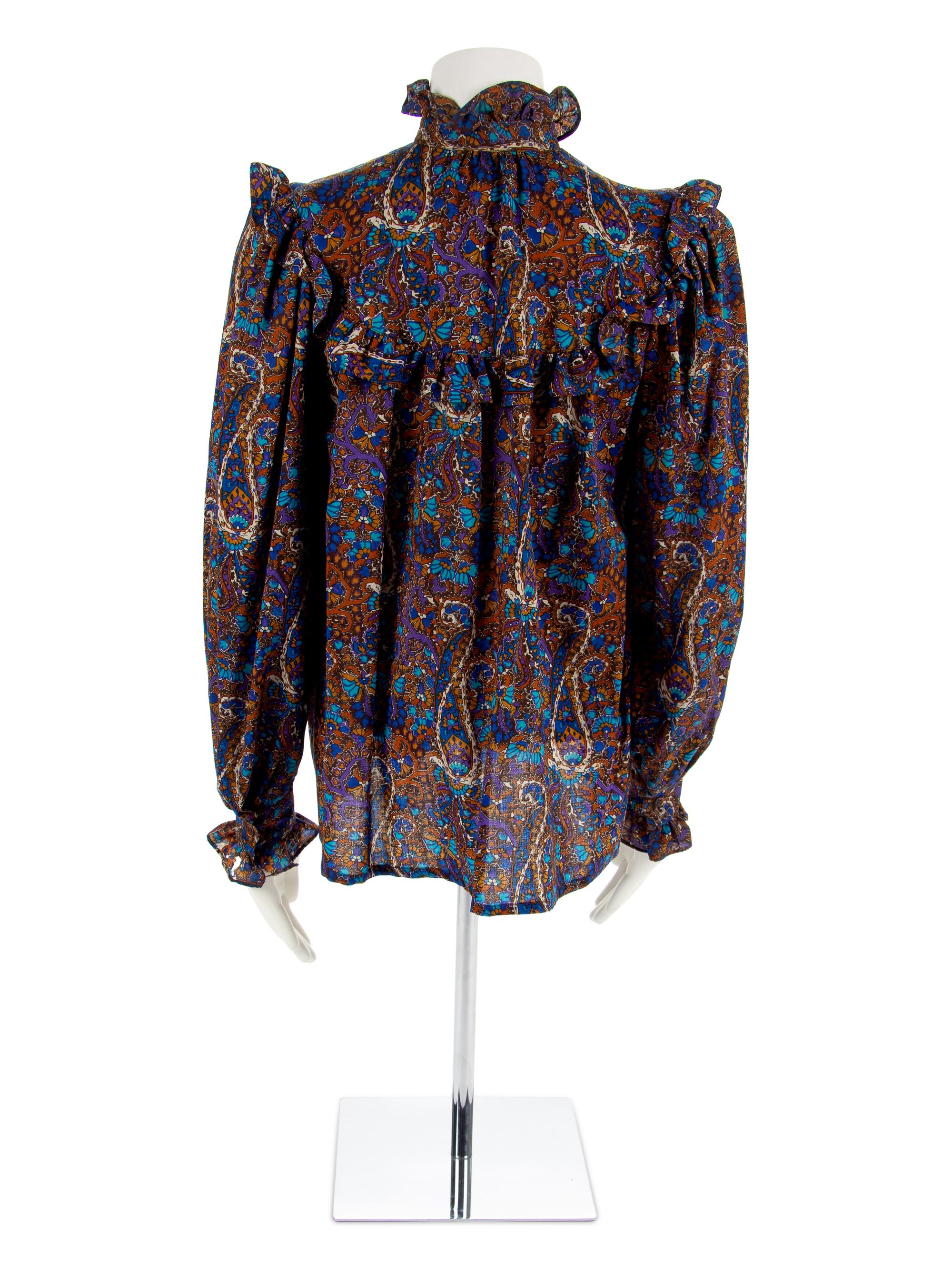 Two Saint Laurent Rive Gauche Blouses, 1980-90s