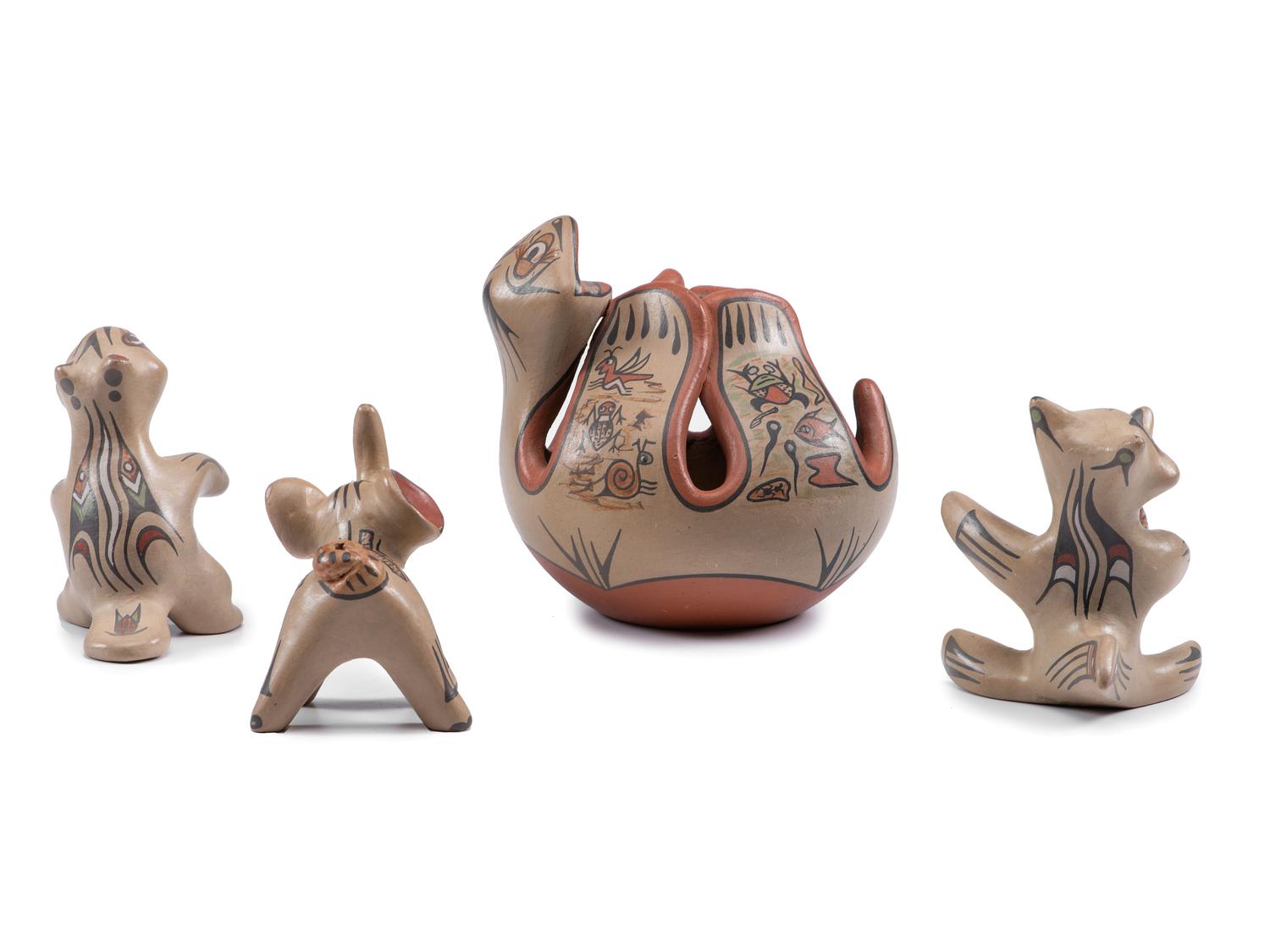 Polychrome Pottery Animals