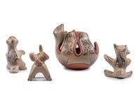 Polychrome Pottery Animals