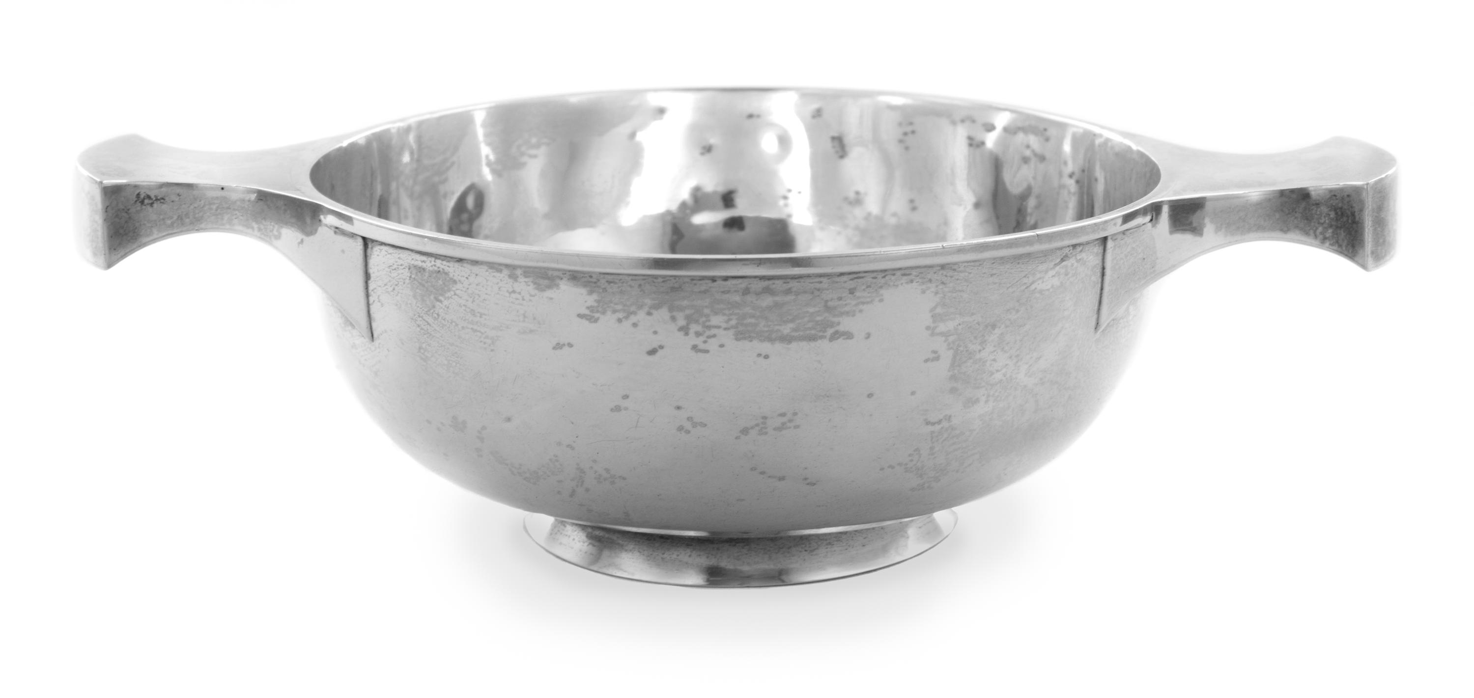 A George VI Silver Quaich, W. Neale & Son Ltd., Birmingham, 1938, of circular form with two tapering handles.
