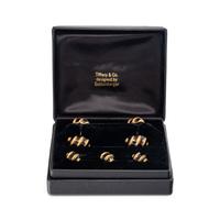 TIFFANY & CO., SCHLUMBERGER, YELLOW GOLD AND ENAMEL 'OLIVE' DRESS SET