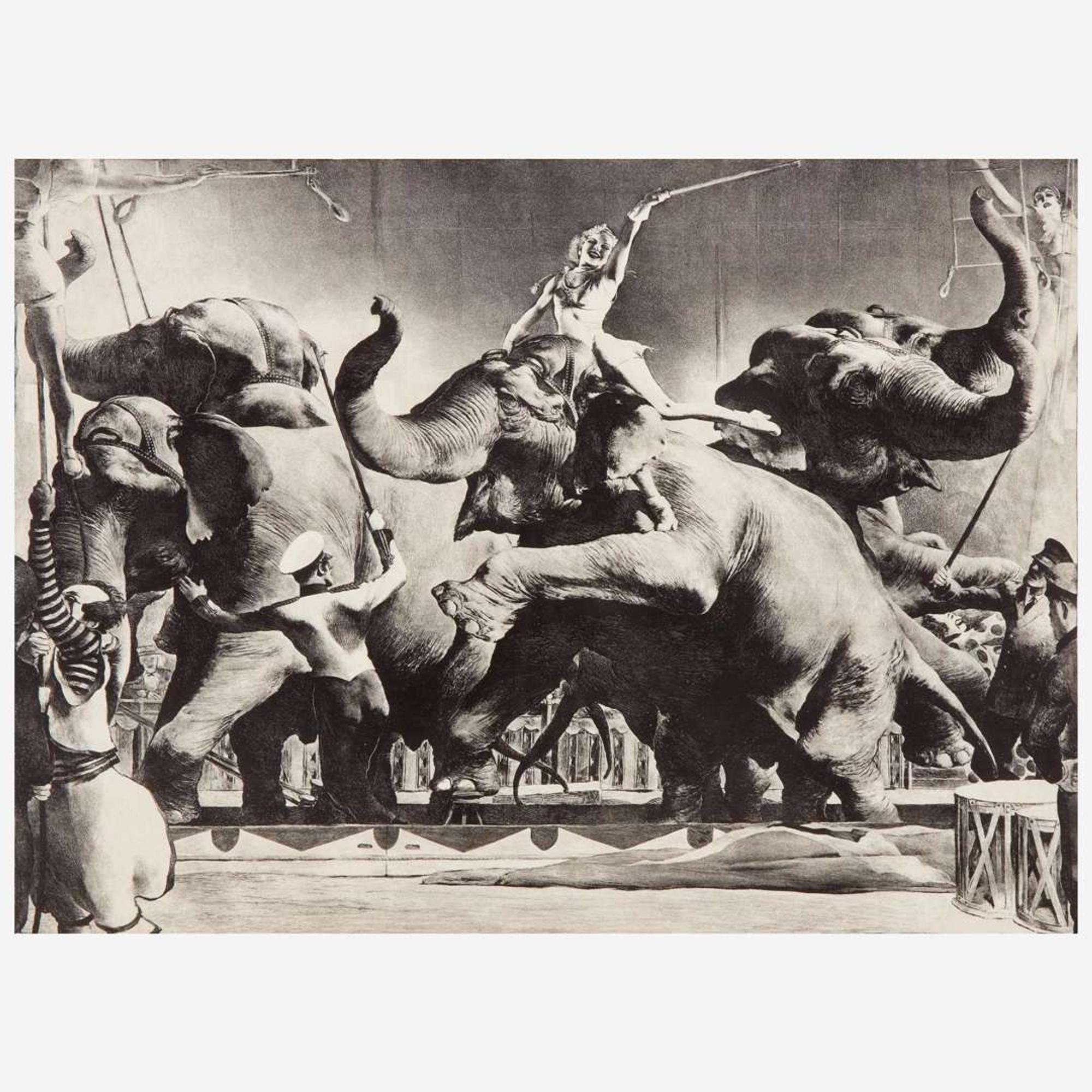 Robert Riggs (American, 1896–1970) Elephant Act