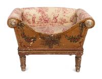A Continental Painted and Gilt Pet Bed