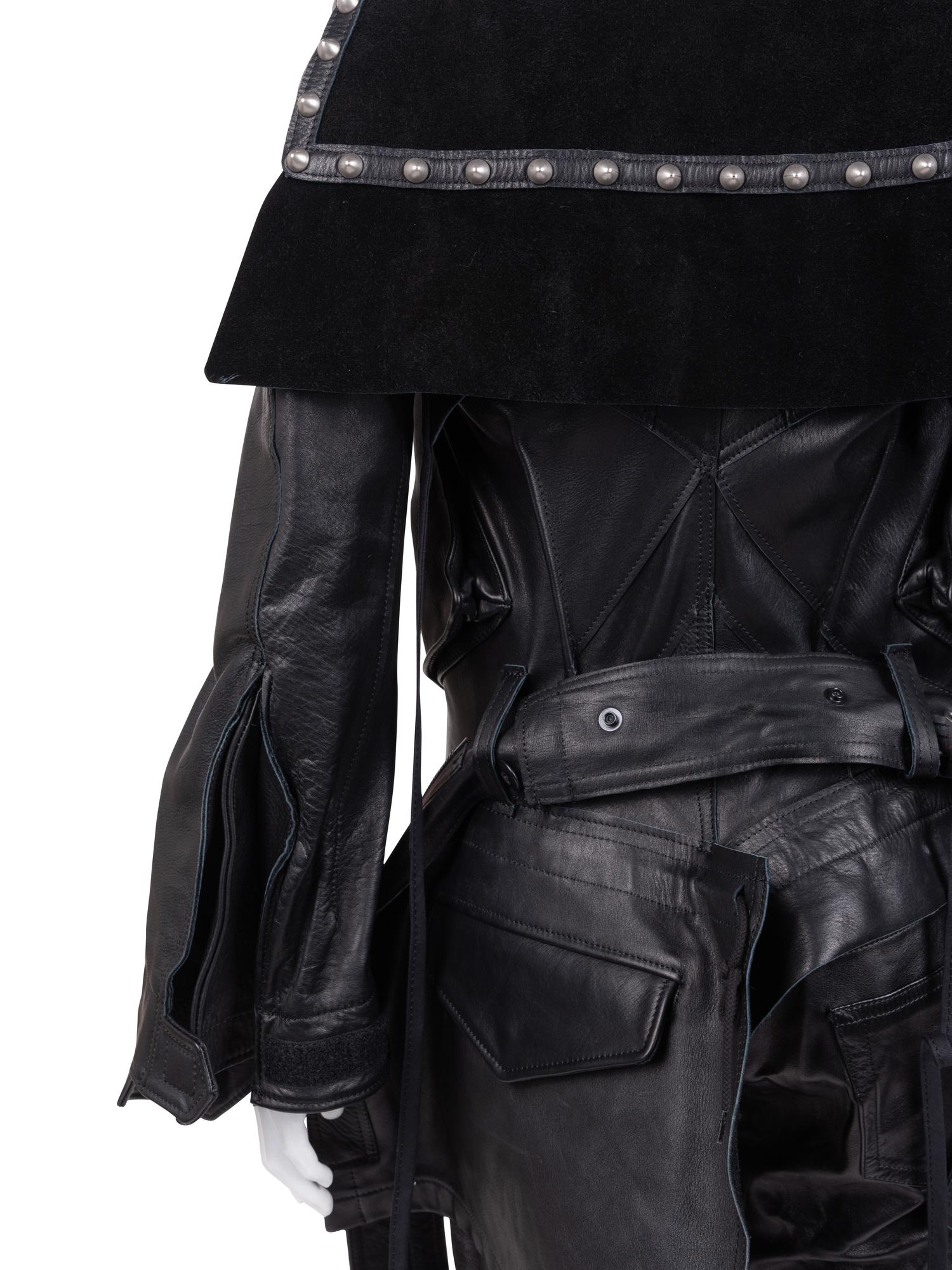 Junya Watanabe Punk Leather Three-Piece Ensemble, Fall/Winter 2006
