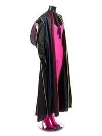 Paco Rabanne Nylon Rain Coat with Pink Jumpsuit, 1990s
