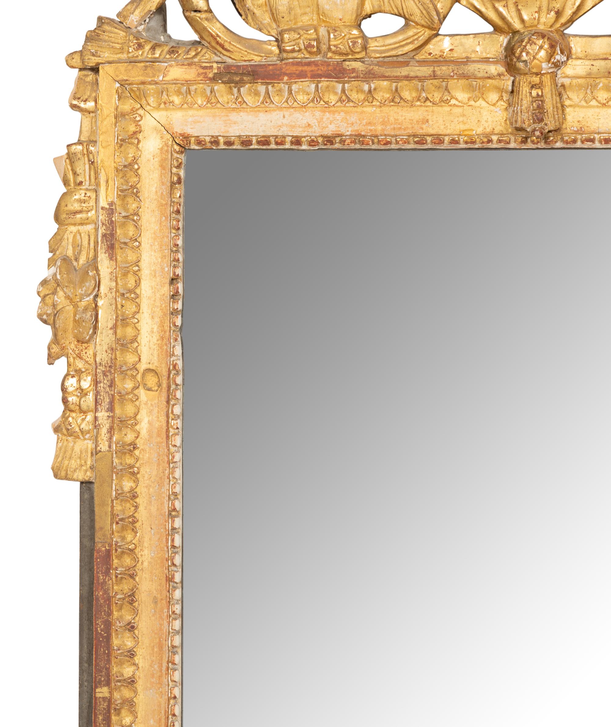 A Louis XVI Style Giltwood Mirror