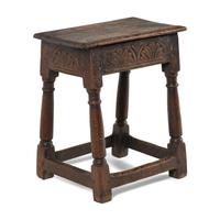 An English Oak Joined Stool
