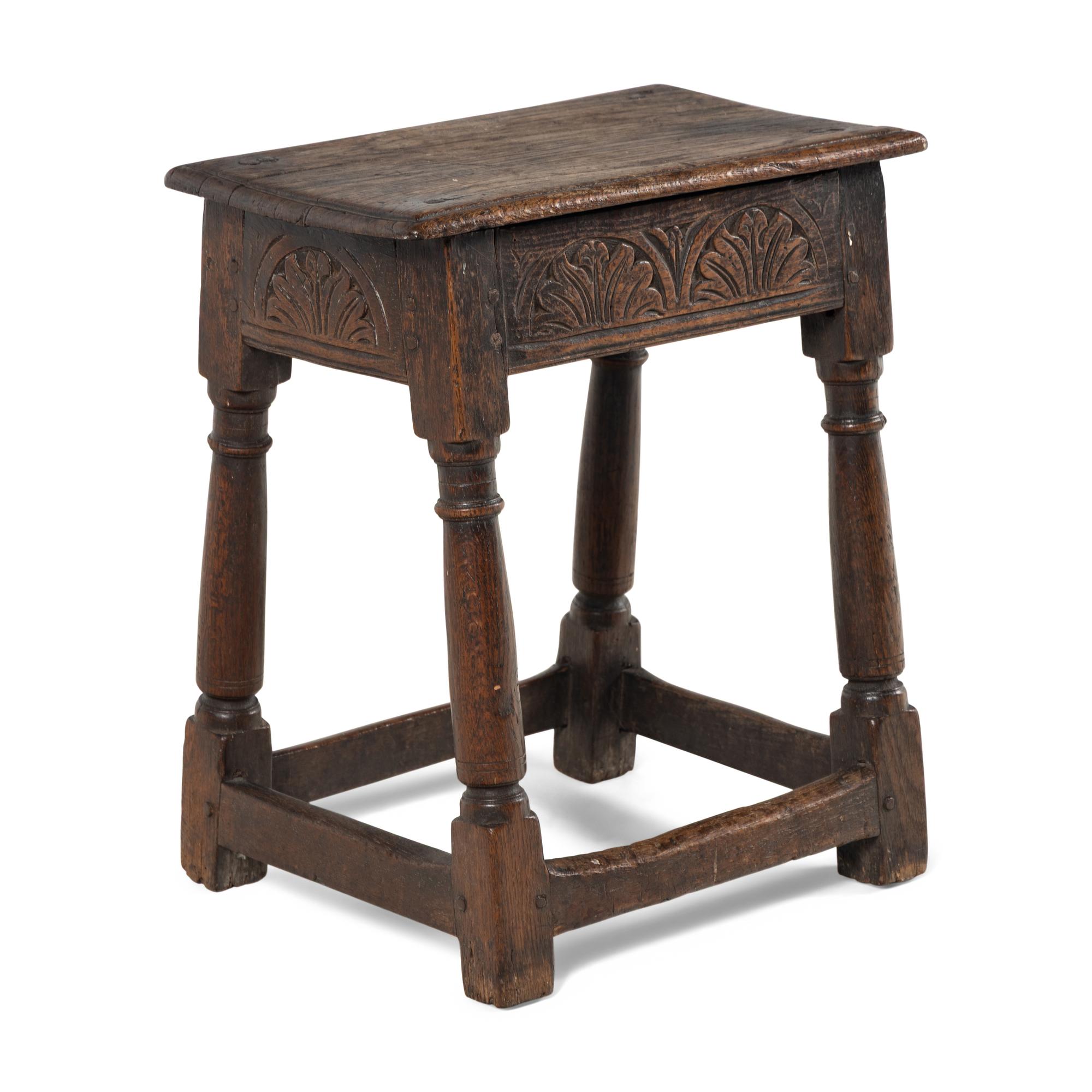 An English Oak Joined Stool